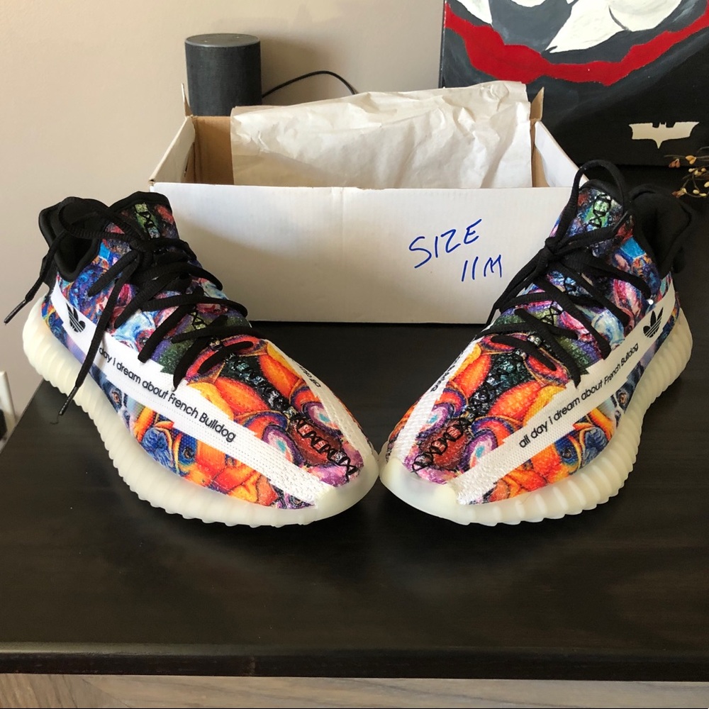 Adidas French Bulldog shoes